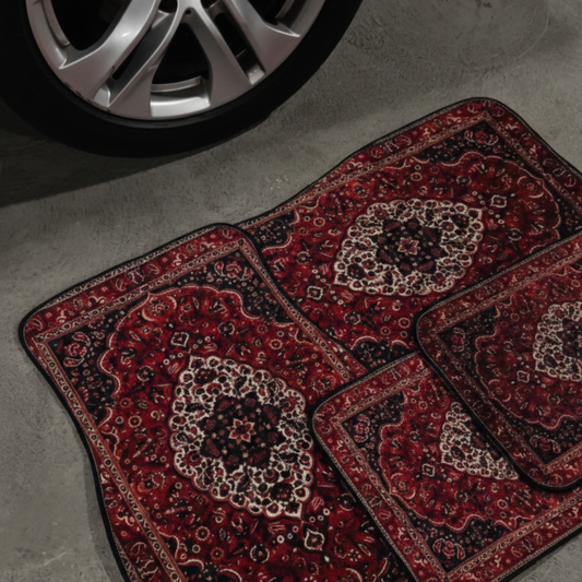 Set de tapis auto ARTAPI — Motif inspiré du tapis persan (Rouge)