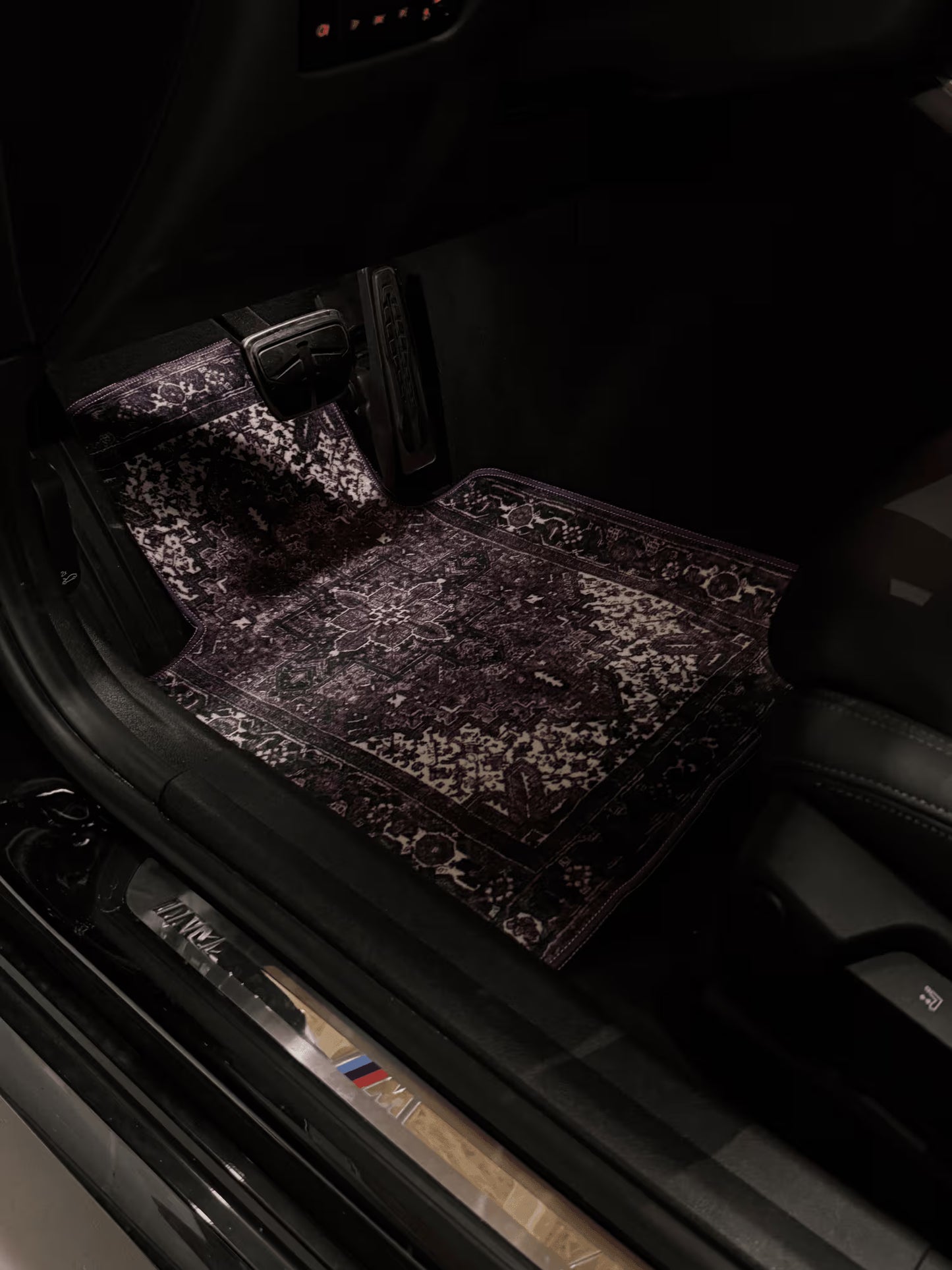 PURPEL – Jeu de Tapis de Voiture Universels – Violet Élégant – Motif Oriental – Antidérapants