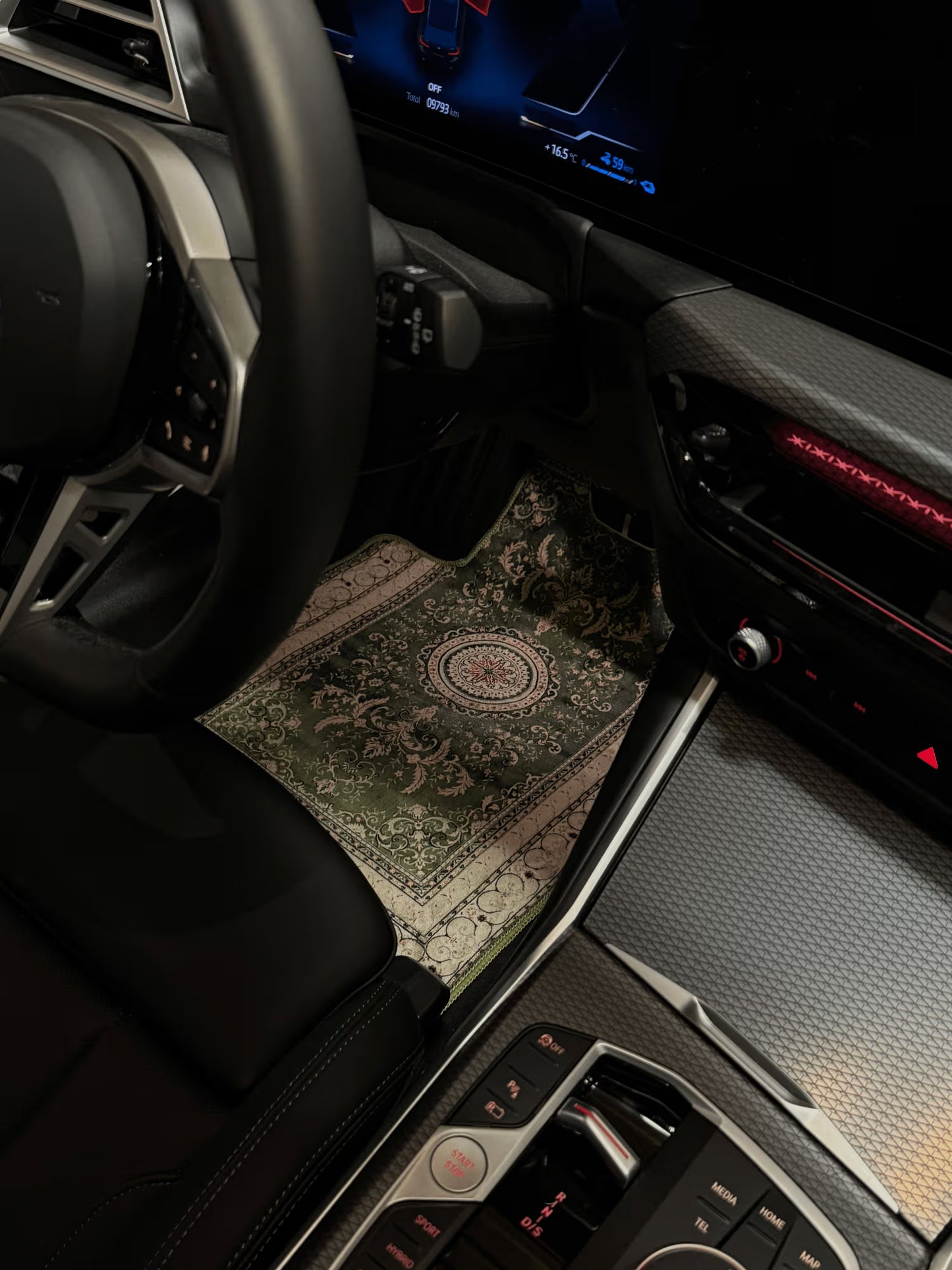ZELEN – Jeu de Tapis de Voiture Universels – Motif Oriental Élégant – Antidérapants