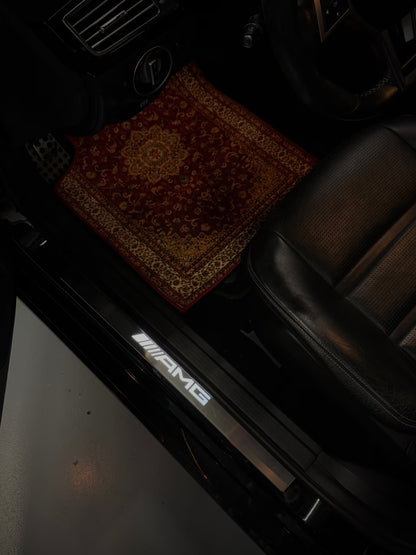 ARTAPI – HENNA – Jeu de Tapis de Voiture Universels – Motif Oriental Rouge – Antidérapants
