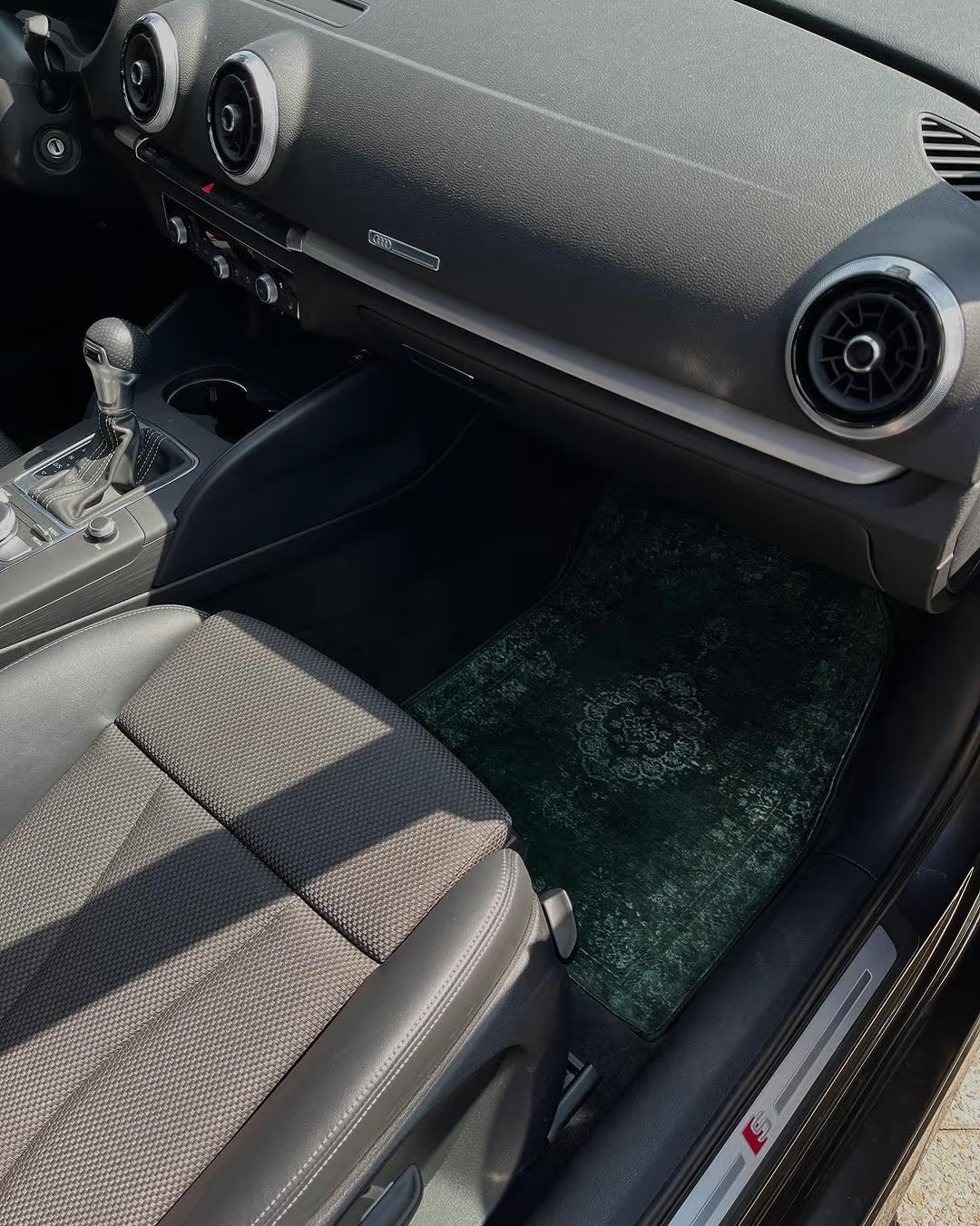 ZAYTONA – Jeu de Tapis de Voiture Universels – Vert Olive – Motif Oriental – Antidérapants