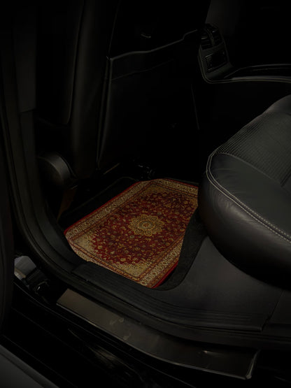 ARTAPI – HENNA – Jeu de Tapis de Voiture Universels – Motif Oriental Rouge – Antidérapants