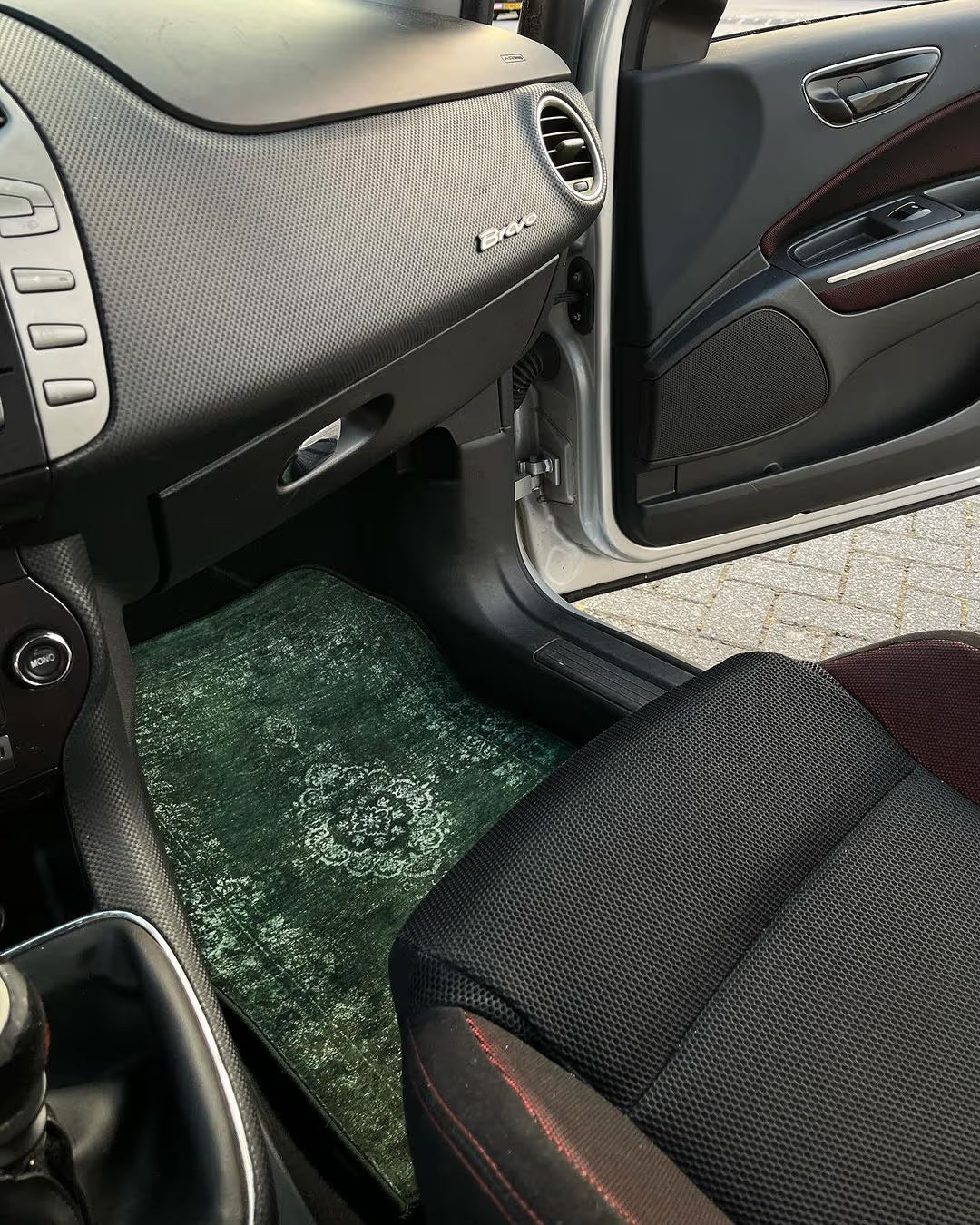 ZAYTONA – Jeu de Tapis de Voiture Universels – Vert Olive – Motif Oriental – Antidérapants