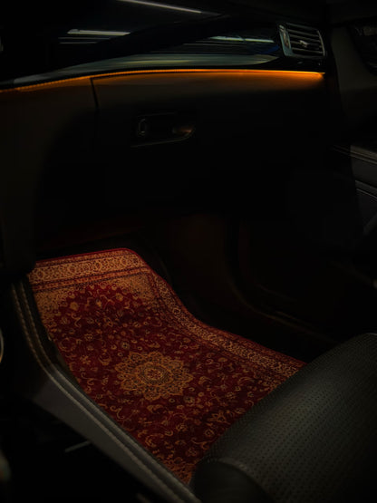 ARTAPI – HENNA – Jeu de Tapis de Voiture Universels – Motif Oriental Rouge – Antidérapants