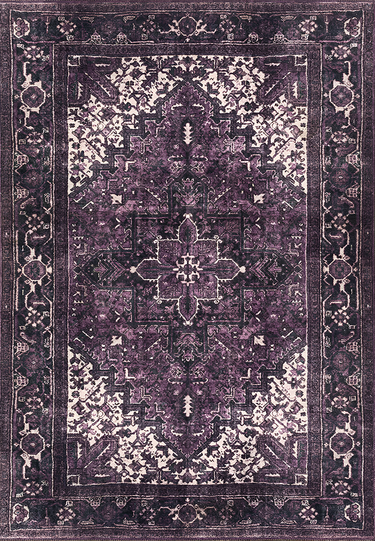 PURPEL – Jeu de Tapis de Voiture Universels – Violet Élégant – Motif Oriental – Antidérapants